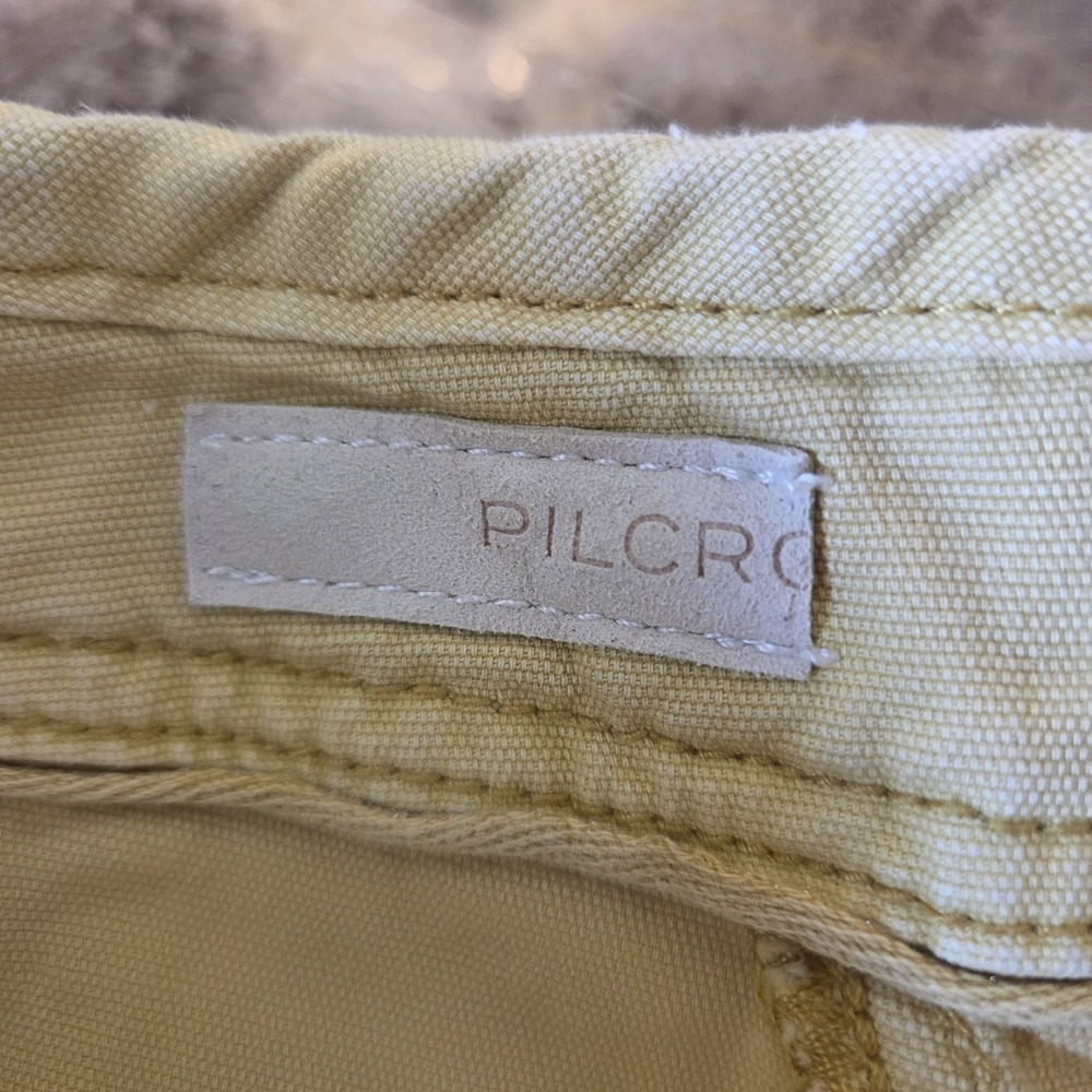 Pilcro sz 26 The Wanderer shorts yellow button‎ fly cargo cuffed summer casual - Picture 9 of 15